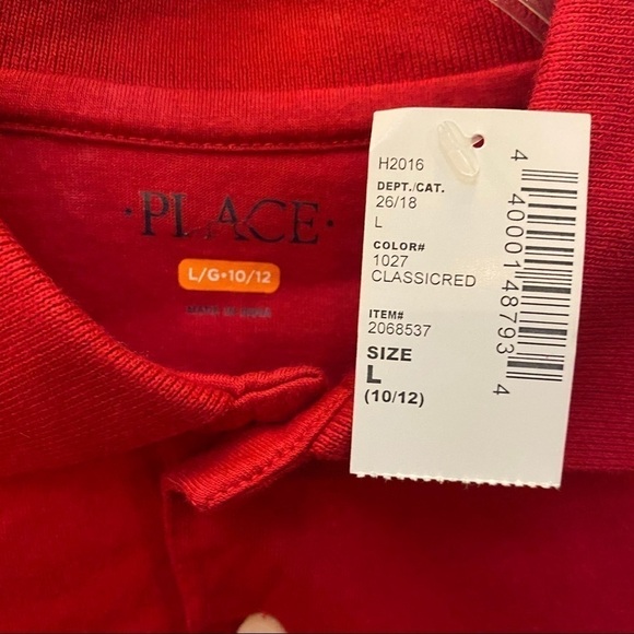 NWT~CHILDREN’S PLACE Red Long Sleeve Top -10/12Y - Picture 5 of 6